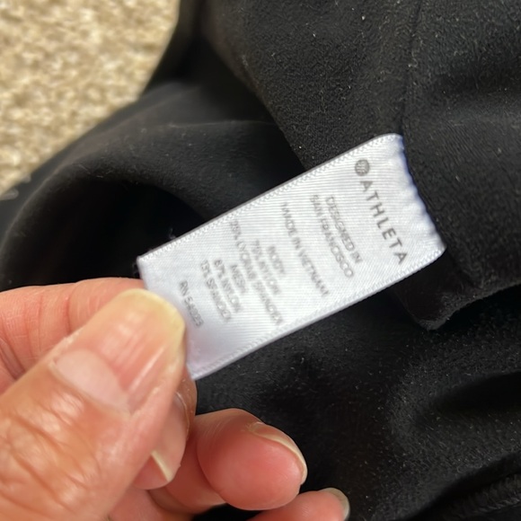 Athleta Medium Reflective Stripe Black High Rise Pull On Leggings - Picture 5 of 5